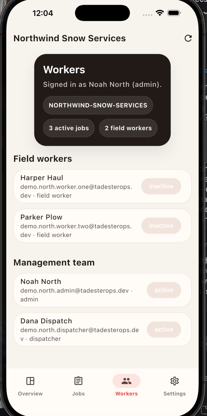 Tadester field operations  visual